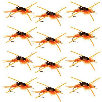 Gold Bead Kaufmann's Golden Stone Fly Nymph Rubber Legs - 1 Dozen Flies Hook Size 6