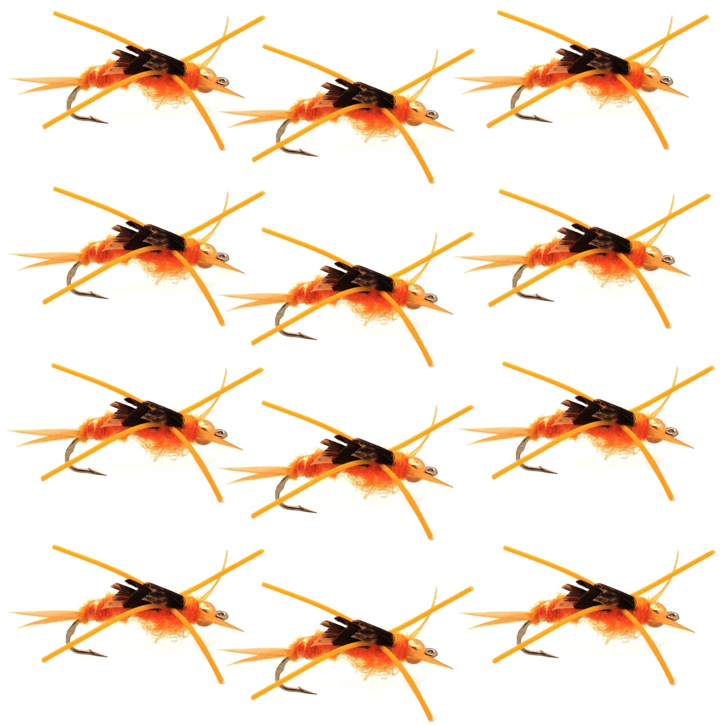 Premium Gold Bead Kaufmann's Stone Fly Nymphs - 12 Pack, Size 12 - Korvel