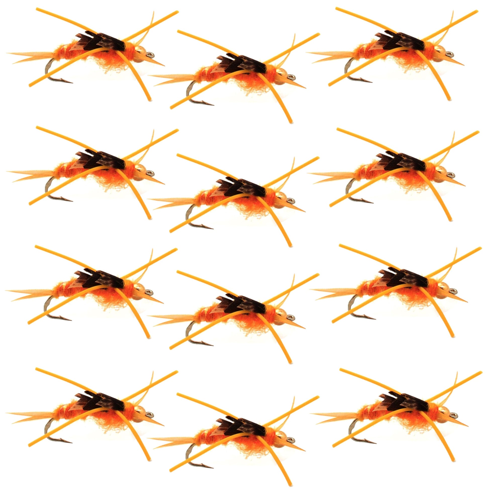 Premium Gold Bead Kaufmann's Stone Fly Nymphs - 12 Pack Size 8 - Korvel