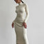 Maxi Cuello Alto: Vestido de Suéter Elegante
