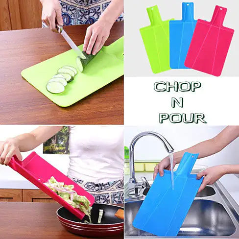 Planche à découper Chop And Pour - Préparation de repas sans effort