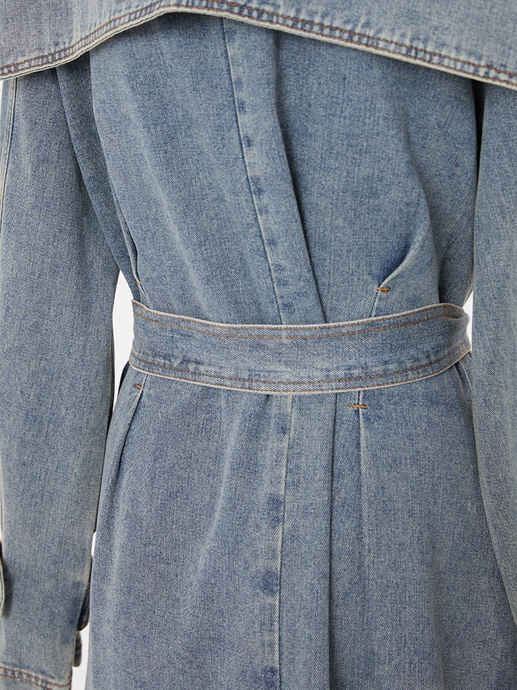Premium Denim Trench Coat for Effortless Style
