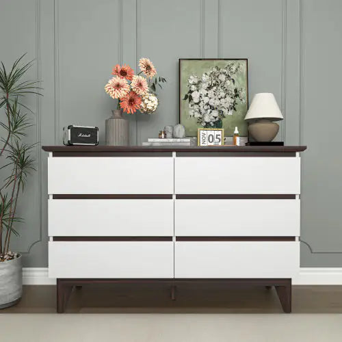 Elegant 6-Drawer Storage Cabinet for Bedroom & Living Room