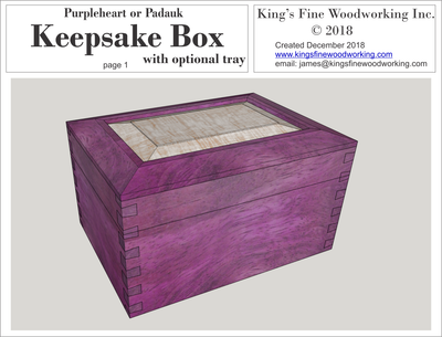 Keepsake Box Plans with Optional Insert Trays