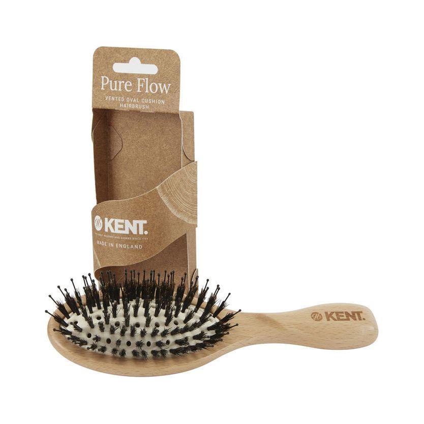 Brosse à cheveux ovale rembourrée ventilée Kent Pure Flow