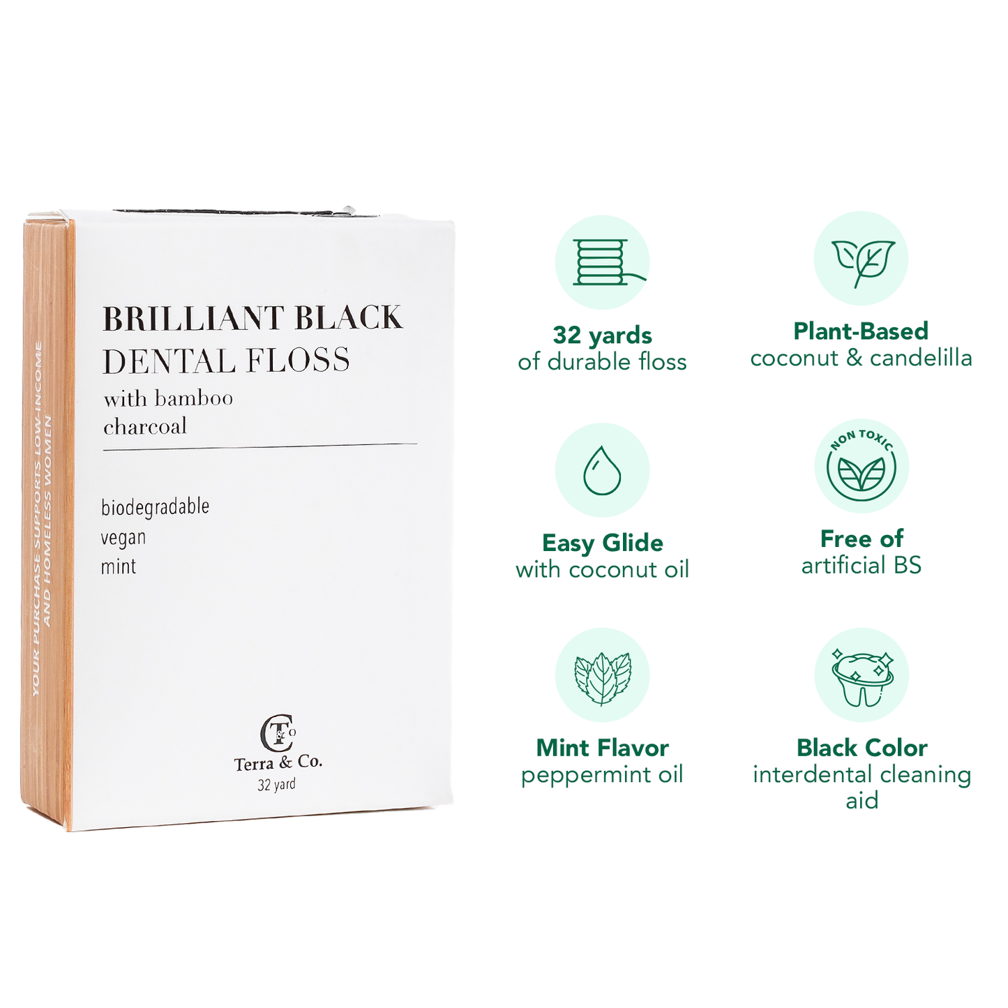 Brilliant Black® Floss – Whitens Between Teeth Naturally - Korvel