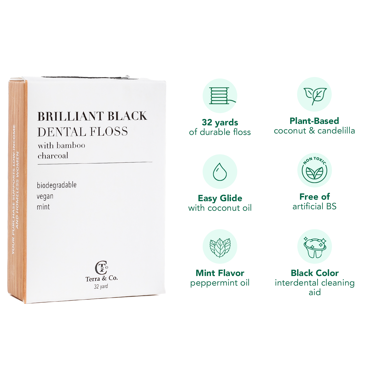 Brilliant Black® Floss – Whitens Between Teeth Naturally - Korvel