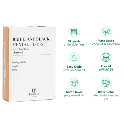 Brilliant Black® Floss – Whitens Between Teeth Naturally - Korvel