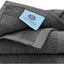 Toallas de mano de lujo gris oscuro - Set de 12, 13x13 pulgadas