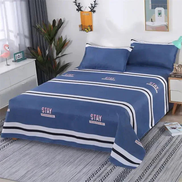 Premium Cotton Fitted Bed Sheet and Pillowcase Set