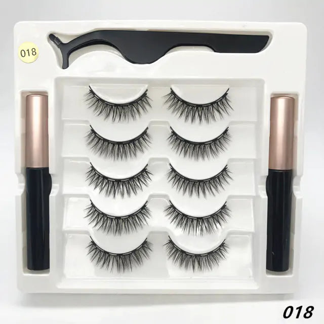 Premium 3D False Eyelashes with Magnetic Eyeliner