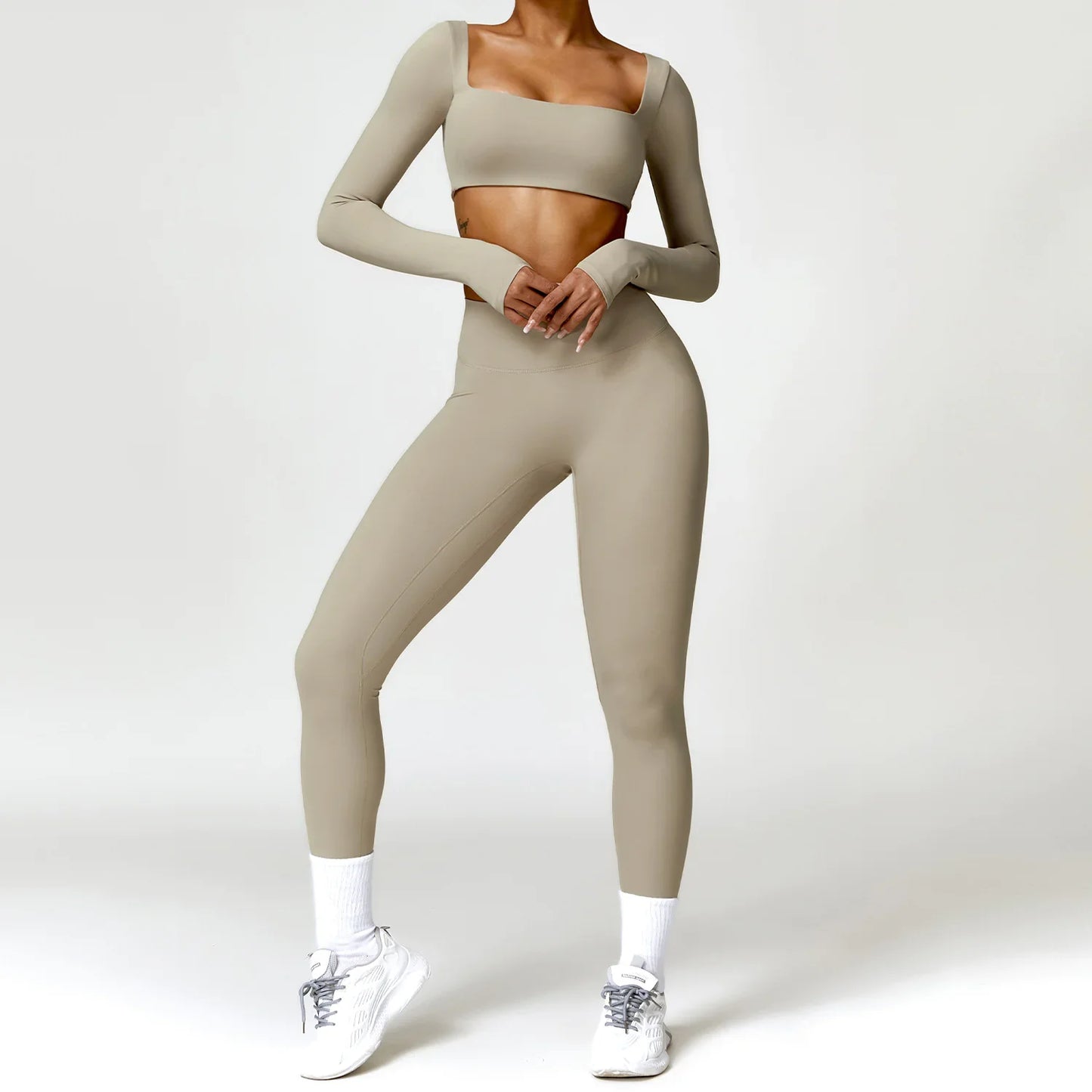 Traje de Yoga Ajustado Nude de Invierno