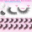 Wispy Natural Mink False Eyelashes - 7 Pairs Cat Eye Style