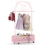 Perchero para Niños con Alturas Ajustables y Ruedas - Rosa