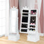 2-in-1 Kids Play Jewelry Armoire with Full Length Mirror - White