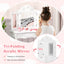 Kid Vanity Table Stool Set with Tri-Folding Mirror and LED Lights - White