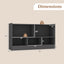 Kids 2-Shelf Bookcase with 5-Cube Storage - Gray