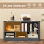 Kids 2-Shelf Bookcase with 5-Cube Storage - Gray