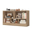 Bibliothèque pour enfants à 2 étagères avec rangement à 5 cubes - Bois naturel