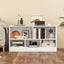 Kids 2-Shelf Bookcase with 5-Cube Storage - White