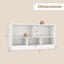 Kids 2-Shelf Bookcase with 5-Cube Storage - White
