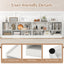 Kids 2-Shelf Bookcase with 5-Cube Storage - White