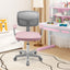 Adjustable Desk Chair with Auto Brake Casters for Kids - Pink