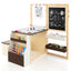 Conjunto de Mesa y Banco de Madera para Niños - Marrón