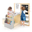Conjunto de Mesa y Banco de Madera para Niños - Gris