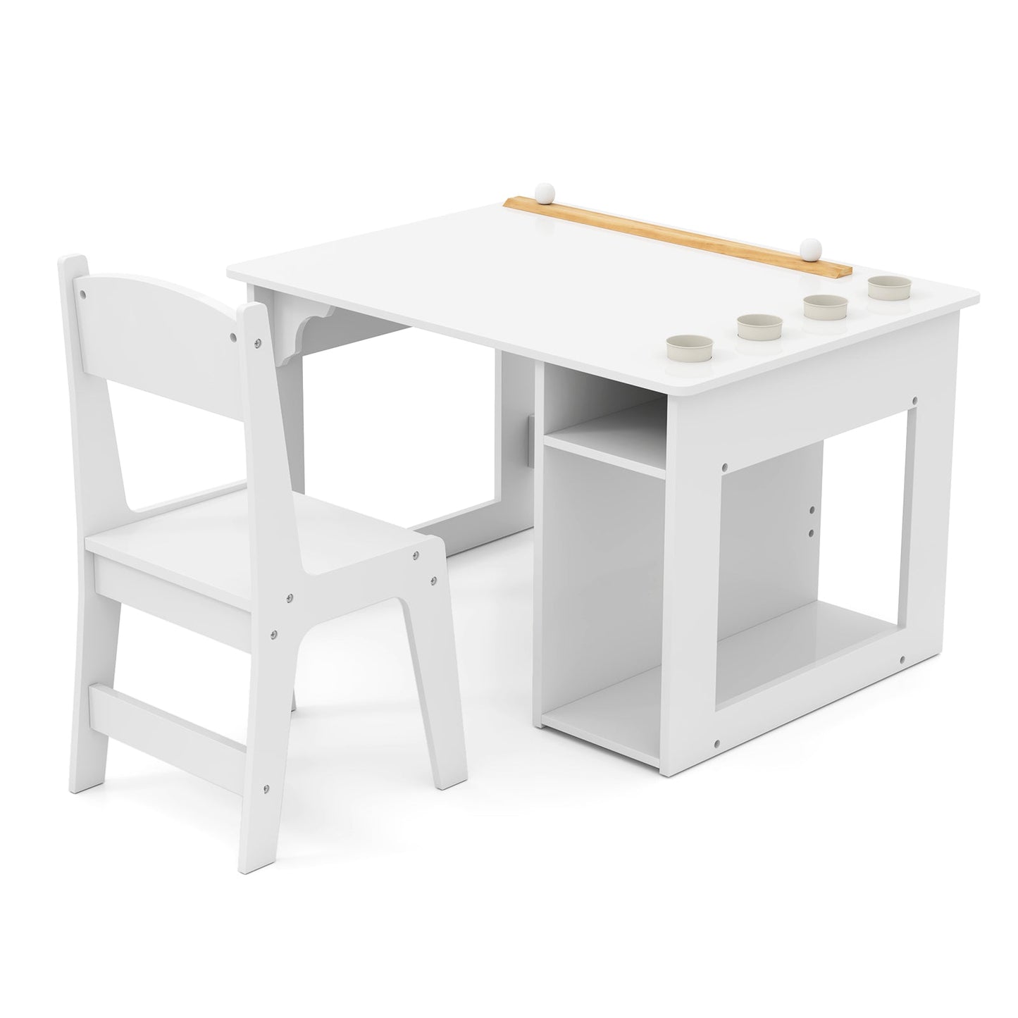 Ensemble de table et chaise d'art pour enfants - Blanc