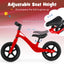 Kids Balance Bike with Rotatable Handlebar - Red