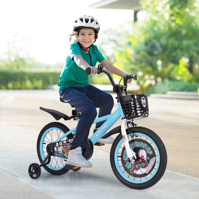 Vélo pour enfants de 16 pouces avec caractéristiques ajustables pour les 4-8 ans