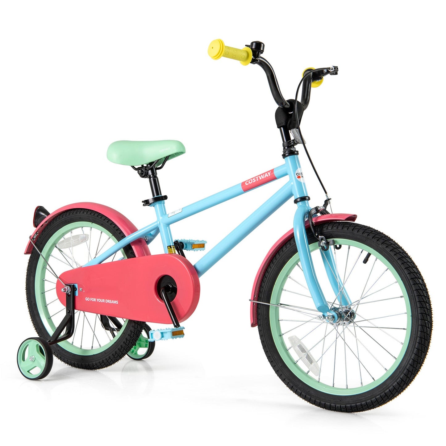 Kids Bike with Adjustable Handlebar and Saddle - 18 inches