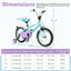 Bicicleta para Niños con Manillar y Sillín Ajustables - 16 Pulgadas, Púrpura