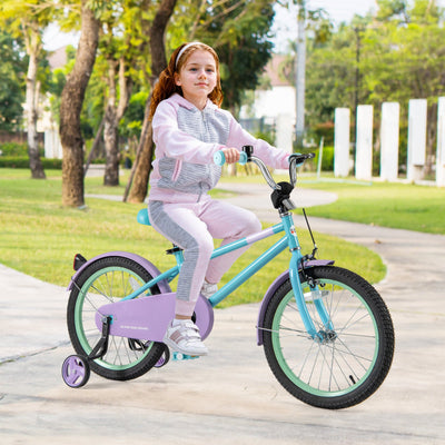 Bicicleta para Niños con Manillar y Sillín Ajustables - 18 Pulgadas, Púrpura