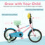 Vélo pour enfants avec guidon et selle réglables - 16 pouces Rose