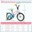Vélo pour enfants avec guidon et selle réglables - 16 pouces Rose