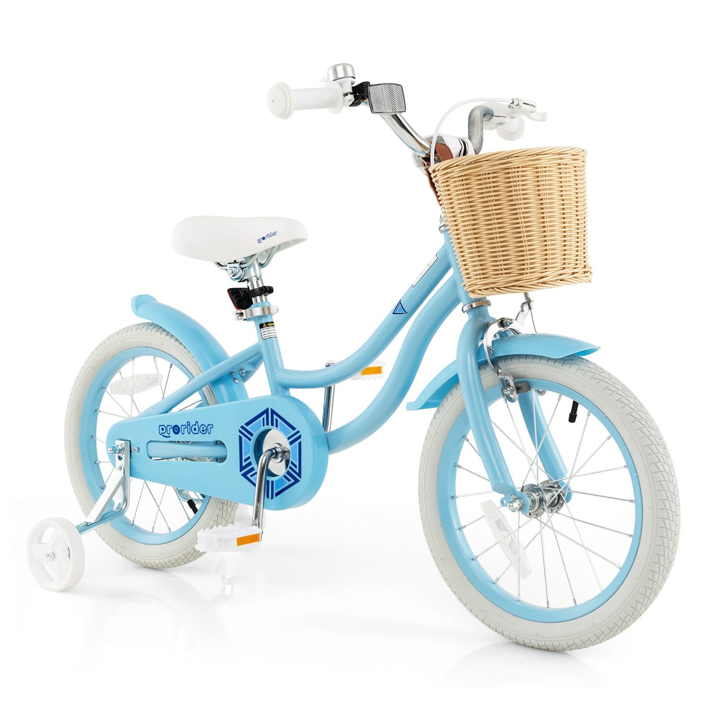 Vélo pour enfants de 16 pouces avec roues d'entraînement - Bleu