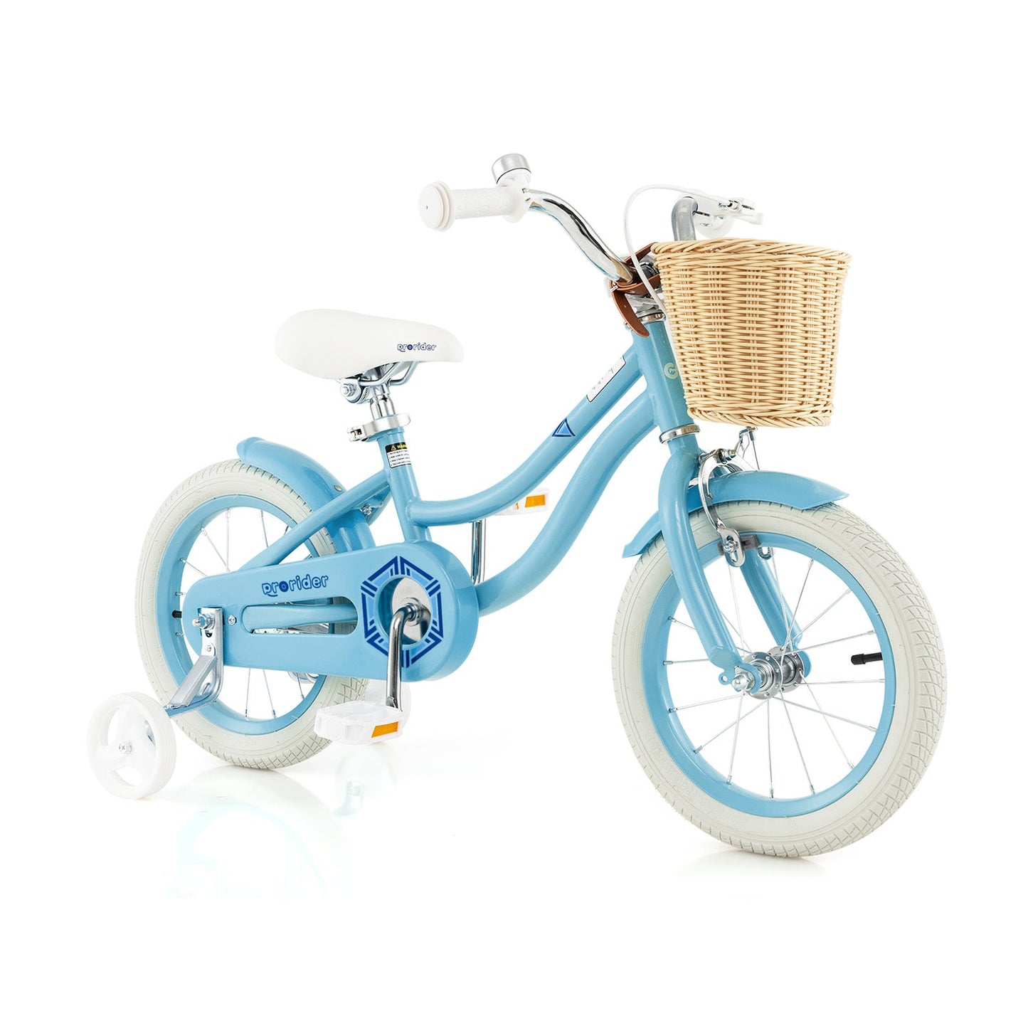 Vélo pour enfants de 14 pouces avec roues d'entraînement - Bleu