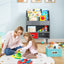 Kids Bookshelf with Open Compartment - Gray