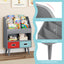 Kids Bookshelf with Open Compartment - Gray