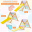 Kids Climbing Triangle Set with Adjustable Ramp - Multicolor