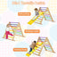 Kids Climbing Triangle Set with Adjustable Ramp - Multicolor