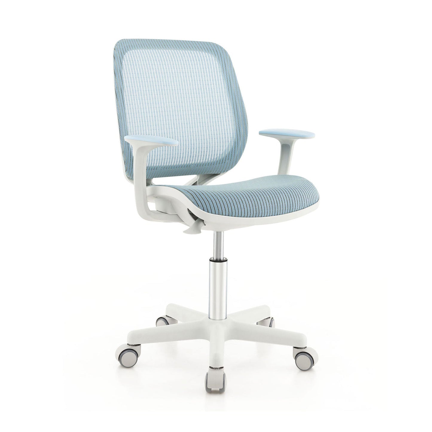 Swivel Mesh Children Computer Chair - Adjustable Height in Blue