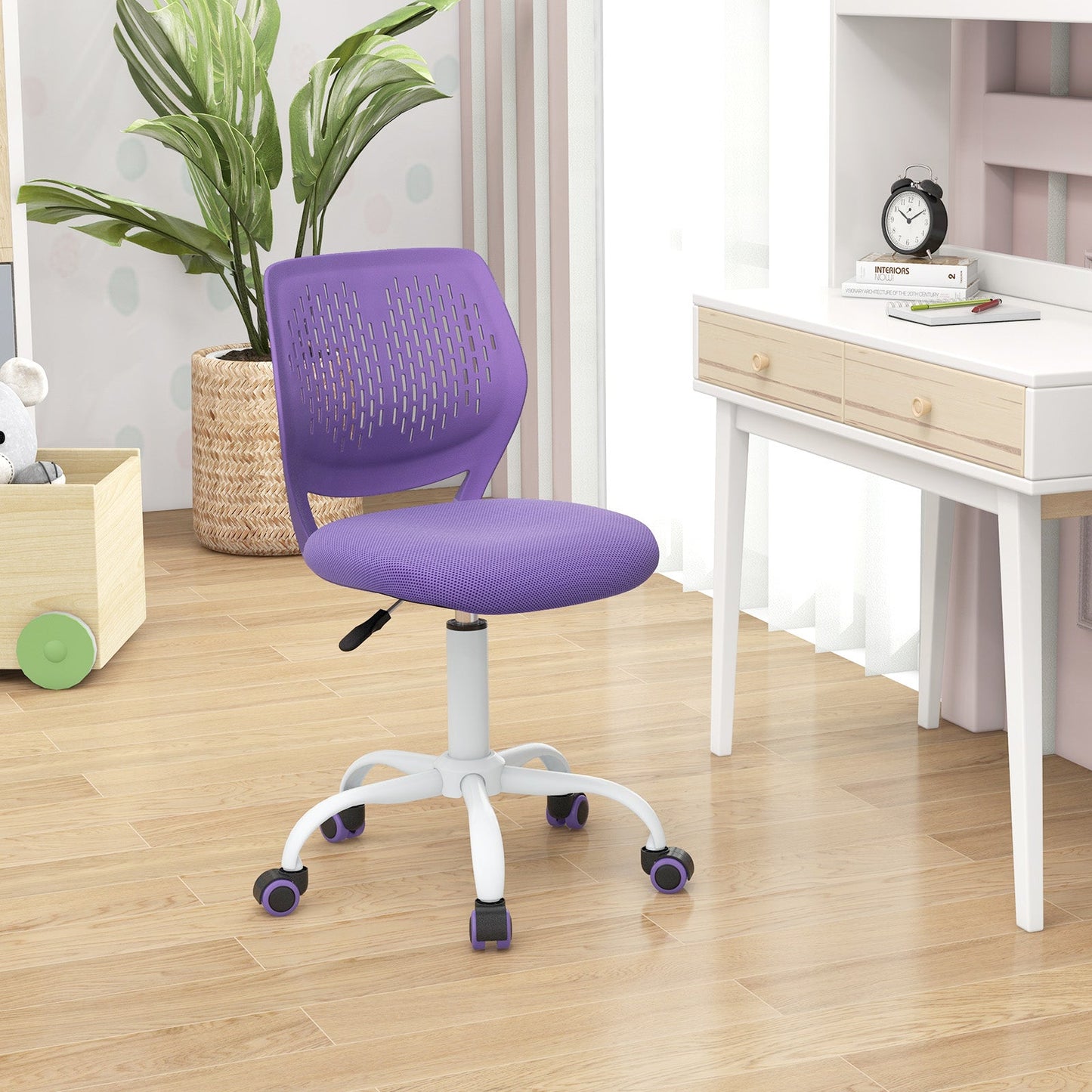 Ergonomic Children Study Chair - Adjustable Height in Purple
