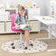 Ergonomic Children Study Chair - Adjustable Height in Pink