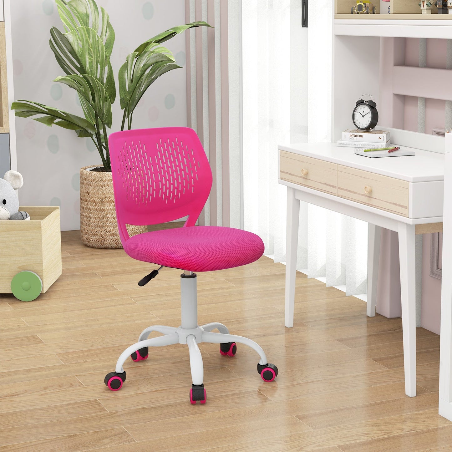 Ergonomic Children Study Chair - Adjustable Height in Pink