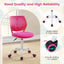 Ergonomic Children Study Chair - Adjustable Height in Pink