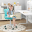 Chaise d'étude ergonomique pour enfants - Hauteur réglable en turquoise