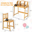 Ensemble Bureau et Chaise en Bambou pour Enfants avec Bibliothèque